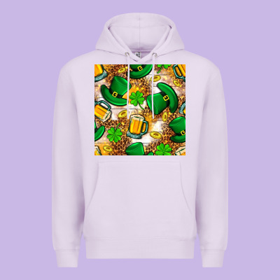 St. Patricks Day Hat Digital Paper Premium Hoodie Designed By Bundleandbundleshop