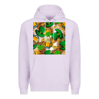 Lilac St. Patricks day hat digital paper Premium Hoodie - BundleAndBundleShop