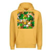 Mustard St. Patricks day hat digital paper Premium Hoodie - BundleAndBundleShop