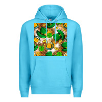 Ocean Blue St. Patricks day hat digital paper Premium Hoodie - BundleAndBundleShop