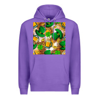 Purple St. Patricks day hat digital paper Premium Hoodie - BundleAndBundleShop