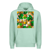 Seafoam St. Patricks day hat digital paper Premium Hoodie - BundleAndBundleShop