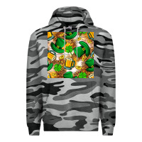 Slate Camo St. Patricks day hat digital paper Premium Hoodie - BundleAndBundleShop
