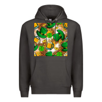 Smoke St. Patricks day hat digital paper Premium Hoodie - BundleAndBundleShop