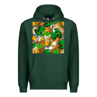 Sports Green St. Patricks day hat digital paper Premium Hoodie - BundleAndBundleShop