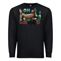 Black oh holy night Premium Sweatshirt - CowhideDigitalArt