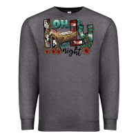 Charcoal Heather oh holy night Premium Sweatshirt - CowhideDigitalArt