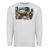 Dove Grey oh holy night Premium Sweatshirt - CowhideDigitalArt