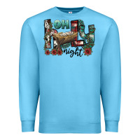 Ocean Blue oh holy night Premium Sweatshirt - CowhideDigitalArt