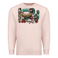 Pale Pink oh holy night Premium Sweatshirt - CowhideDigitalArt