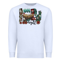 White oh holy night Premium Sweatshirt - CowhideDigitalArt