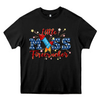 Black little miss firecracker Heavy Core Tee - JahusDesignShop
