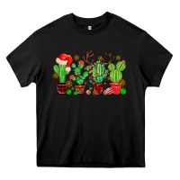 Black christmas cactus Heavy Core Tee - MaliasSmallBusiness