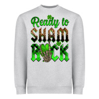Heather Grey St. Patricks' Day ready to sham rock Heavyweight Sweatshirt - OliviaCreatesArt