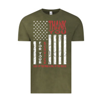 Vintage Olive thank you for your service   veterans day t Vintage Tee - maiPhamDesign