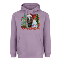 Lavender merry Christmas goat Heavyweight Hoodie - CowhideDigitalArt