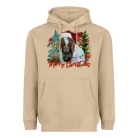 Mushroom merry Christmas goat Heavyweight Hoodie - CowhideDigitalArt