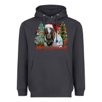 Smoke merry Christmas goat Heavyweight Hoodie - CowhideDigitalArt