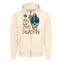 Sandshell skull tis the season winter Zipper Hoodie - FaDigitalArtStudio