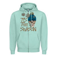 Seafoam skull tis the season winter Zipper Hoodie - FaDigitalArtStudio