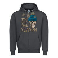 Smoke skull tis the season winter Zipper Hoodie - FaDigitalArtStudio