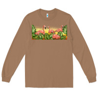Toasted Coconut flamingos with sunset Long Sleeve Tee - TumblerDesignByShophia