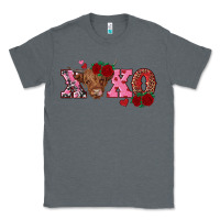 Charcoal Heather xoxo highland cow Classic Tee - RanaPortraitStore