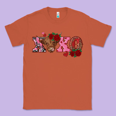 Xoxo Highland Cow Classic Tee Designed By Ranaportraitstore