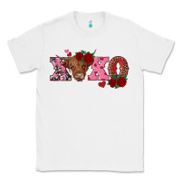 White xoxo highland cow Classic Tee - RanaPortraitStore