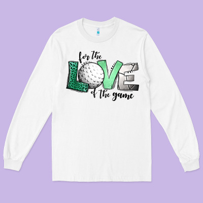For The Love Of The Game Golf Long Sleeve Tee Designed By Jasminsmagicworld