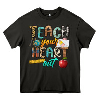 Asphalt teach your heart out Heavy Core Tee - NancyCooperArtShop