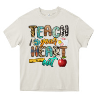 Cream teach your heart out Heavy Core Tee - NancyCooperArtShop