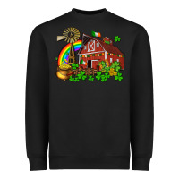 Black St. Patrick's farm with gold Heavyweight Sweatshirt - OliviaCreatesArt