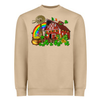 Mushroom St. Patrick's farm with gold Heavyweight Sweatshirt - OliviaCreatesArt