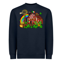Navy St. Patrick's farm with gold Heavyweight Sweatshirt - OliviaCreatesArt