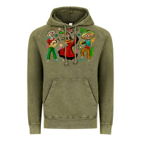 Vintage Olive Mexican Skeletons Vintage Hoodie - texasbilliewilder