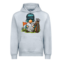 Heather Grey golf gnome Urban Hoodie - BarkalooDesign