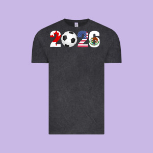 North America 2026 Football  Canada Usa Mexico Soccer Vintage Tee Designed By Maiphamdesign