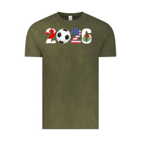 Vintage Olive North America 2026 Football  Canada USA Mexico Soccer Vintage Tee - maiPhamDesign