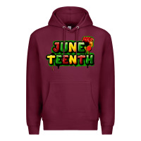Burgundy juneteenth Premium Hoodie - FaDigitalArtStudio