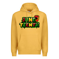Mustard juneteenth Premium Hoodie - FaDigitalArtStudio