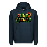 Navy juneteenth Premium Hoodie - FaDigitalArtStudio