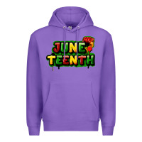 Purple juneteenth Premium Hoodie - FaDigitalArtStudio