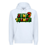 White juneteenth Premium Hoodie - FaDigitalArtStudio