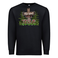 Black the real gift is jesus Premium Sweatshirt - CowhideDigitalArt