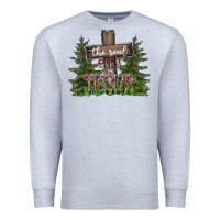 Heather Grey the real gift is jesus Premium Sweatshirt - CowhideDigitalArt