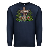 Navy the real gift is jesus Premium Sweatshirt - CowhideDigitalArt