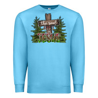 Ocean Blue the real gift is jesus Premium Sweatshirt - CowhideDigitalArt
