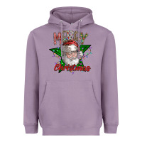 Lavender festive santa claus greeting Heavyweight Hoodie - CowhideDigitalArt