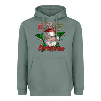 Sage festive santa claus greeting Heavyweight Hoodie - CowhideDigitalArt